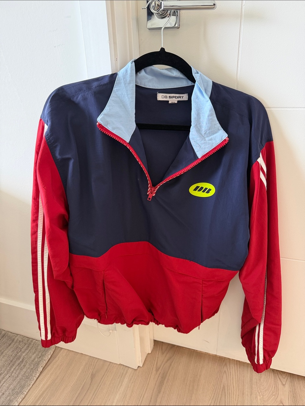DB Sport DAIRY BOY Retro Colorblock Windbreaker Jacket - Navy & Red